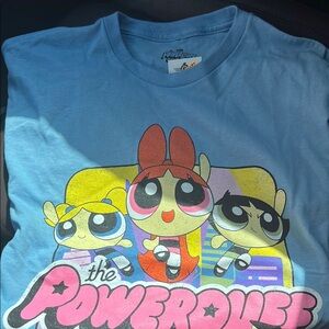 Vintage Y2K Dead stock NWT Cartoon Network Powerpuff Girls Light Blue T-Shirt